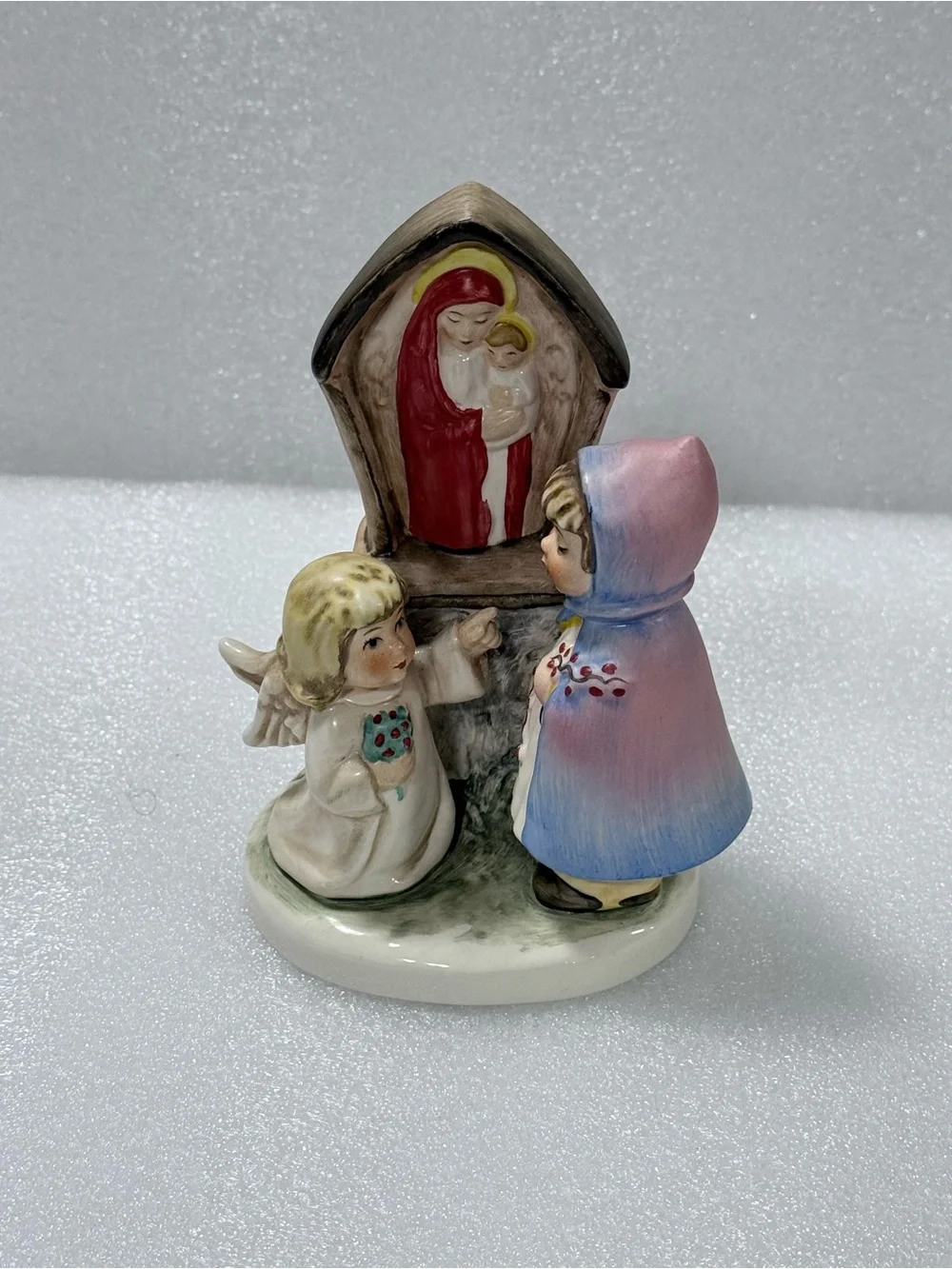 Vintage Goebel Child and Angel Praying at Mary's Shrine | Figurine #44 055-13